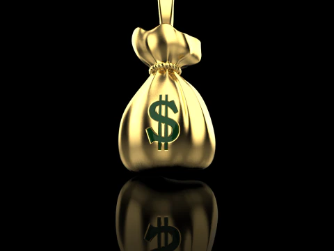 Pingente saco de dinheiro modelo 665 Modelo de Impressão 3D