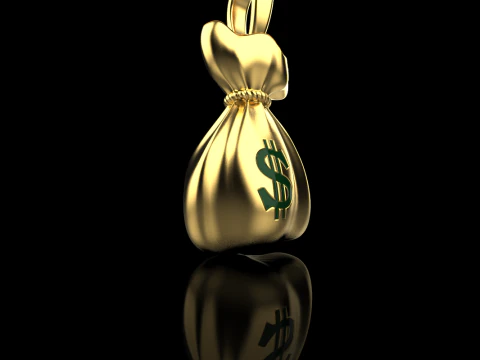 Moneybag pendant model 665 3D Print Model