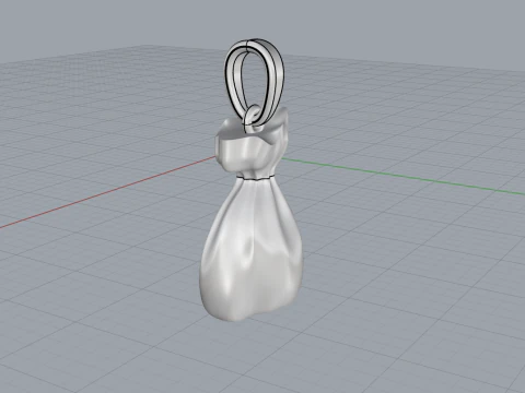 Moneybag pendant model 665 3D Print Model