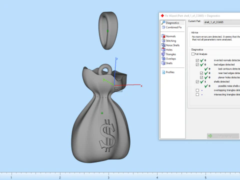 Moneybag pendant model 665 3D Print Model