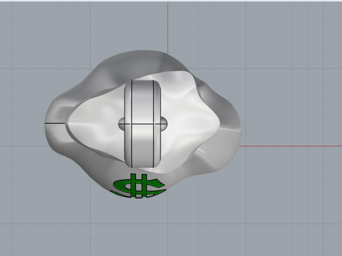 Pendentif Moneybag mod&egrave;le 665 Modèles 3D en vedette