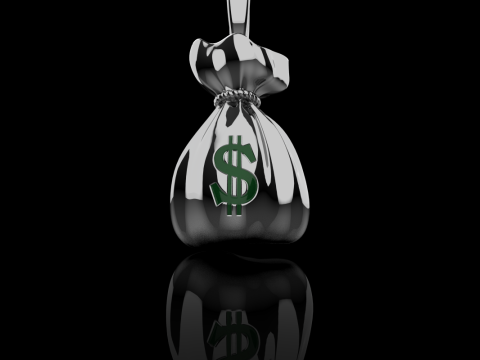 Pendentif Moneybag mod&egrave;le 665 Modèles 3D en vedette