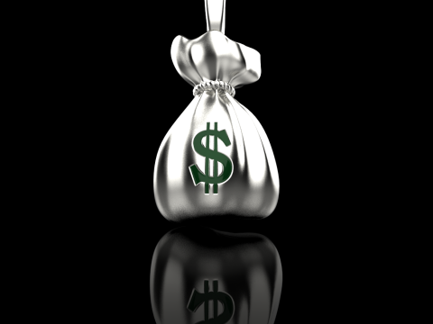 Pendentif Moneybag mod&egrave;le 665 Modèles 3D en vedette