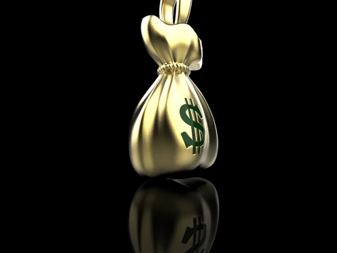 Moneybag pendant model 665 3D Print Model