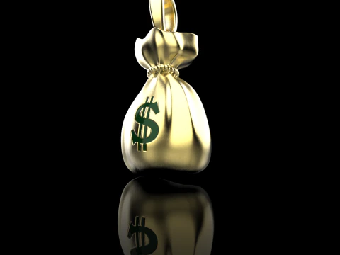 Moneybag pendant model 665 3D Print Model