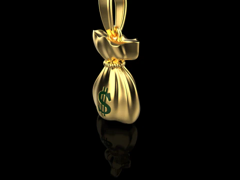 Moneybag pendant model 665 3D Print Model