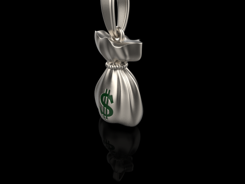 Pendentif Moneybag mod&egrave;le 665 Modèles 3D en vedette
