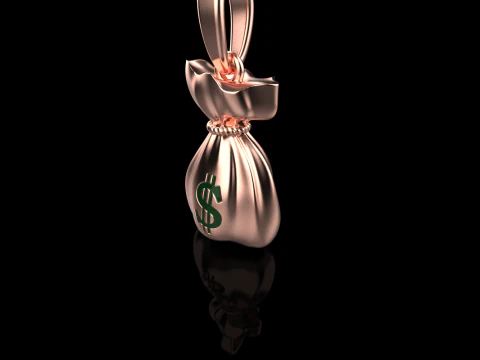 Moneybag pendant model 665 3D Print Model