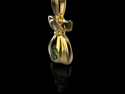 Moneybag pendant model 665 3D Print Model