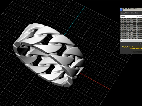 Cuban chain ring model 663 3D Print Model