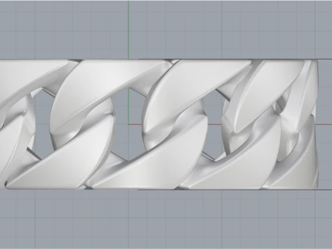 Cuban chain ring model 663 3D Print Model