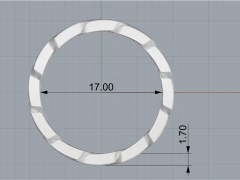 Cuban chain ring model 663 3D Print Model