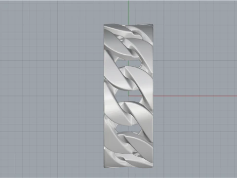 Cuban chain ring model 663 3D Print Model
