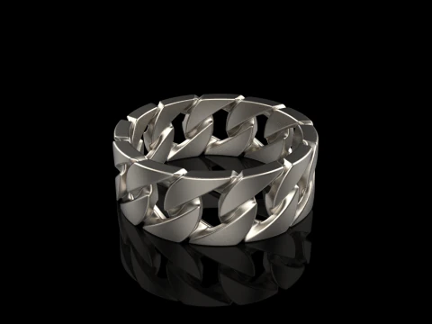 Cuban chain ring model 663 3D Print Model