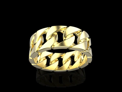 Cuban chain ring model 663 3D Print Model