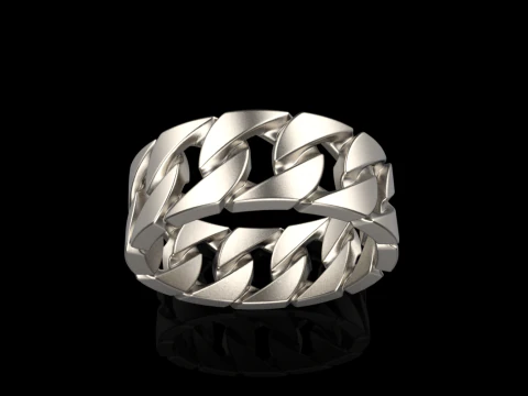 Cuban chain ring model 663 3D Print Model