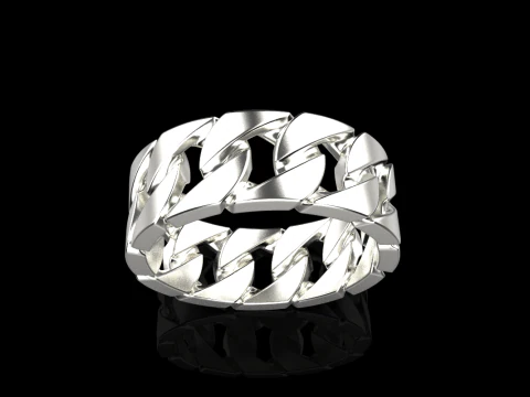 Cuban chain ring model 663 3D Print Model