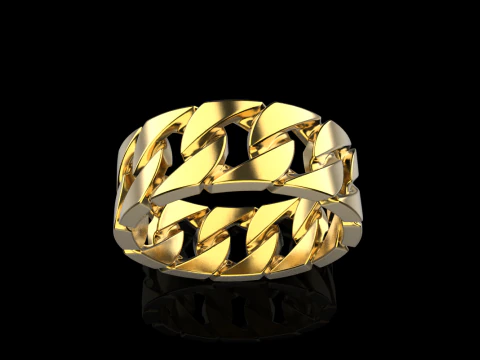 Cuban chain ring model 663 3D Print Model