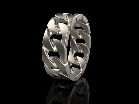 Cuban chain ring model 663 3D Print Model