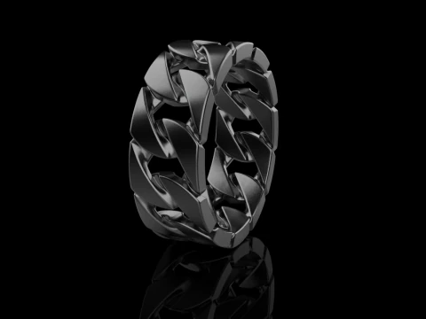 Cuban chain ring model 663 3D Print Model