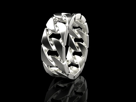 Cuban chain ring model 663 3D Print Model