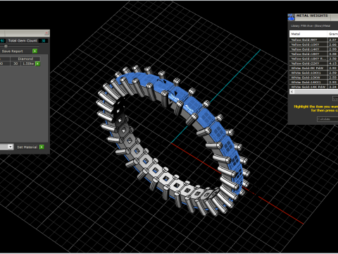 Ewigkeitsring im quadratischen Prinzessinnenstil, Modell 660 3D Druckmodell