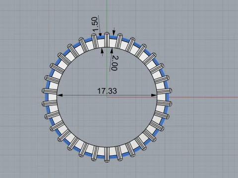 Eternity square princess ring model 660 3D Print Model
