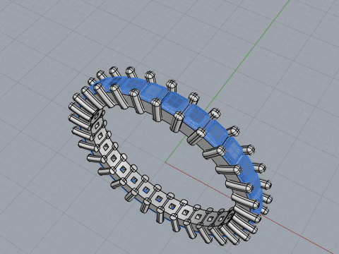 Eternity square princess ring model 660 3D Print Model