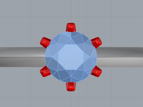 Engagement ring model 659 3D Print Model