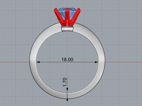 Engagement ring model 659 3D Print Model
