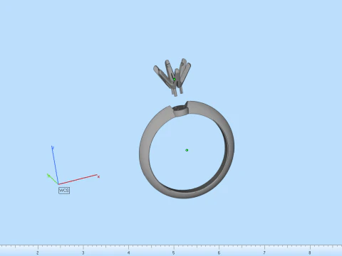Engagement ring model 659 3D Print Model