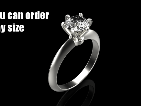 Engagement ring model 658 3D Print Model