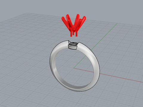 Engagement ring model 658 3D Print Model