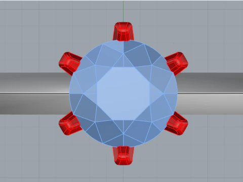 Engagement ring model 658 3D Print Model