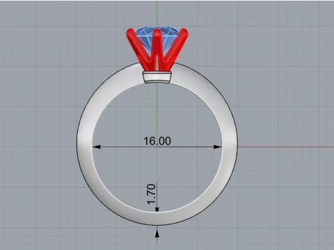 Engagement ring model 658 3D Print Model