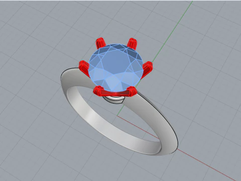 Engagement ring model 658 3D Print Model