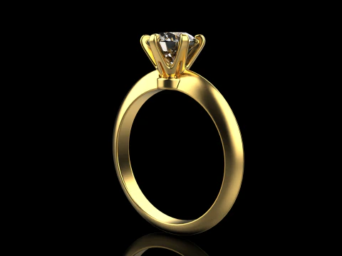 Engagement ring model 658 3D Print Model