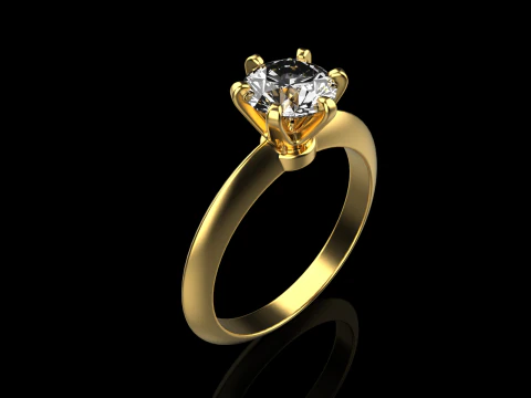 Engagement ring model 658 3D Print Model