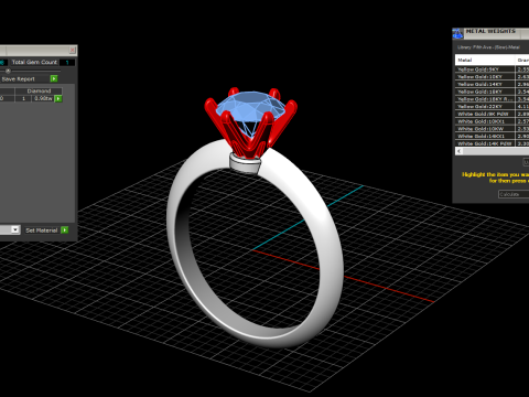 Engagement ring model 657 3D Print Model