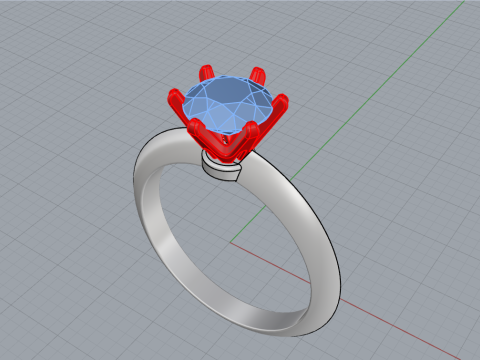 Engagement ring model 657 3D Print Model