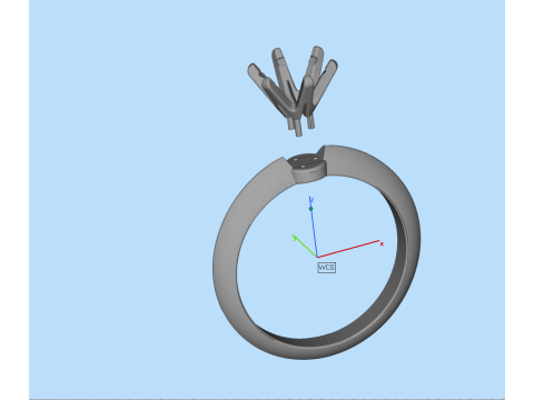 Engagement ring model 657 3D Print Model