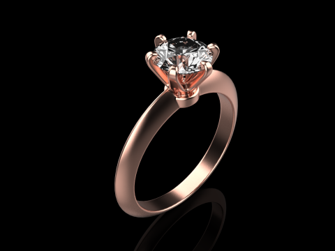 Engagement ring model 657 3D Print Model