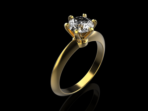 Engagement ring model 657 3D Print Model