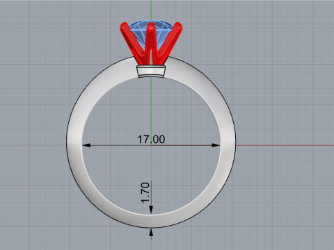 Engagement ring model 657 3D Print Model