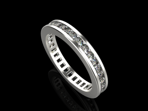 Cincin kawin keabadian model 655 Model Cetak 3D