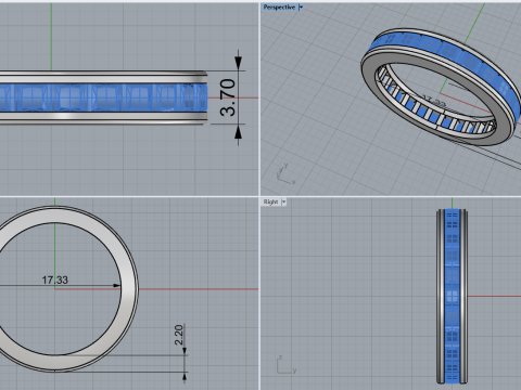 Pierścień wieczności model 654 Model do druku 3D