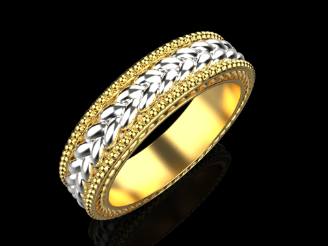 Wedding braid ring model 653 3D Print Model