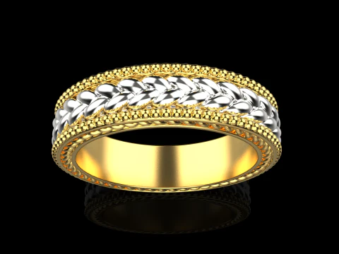 Wedding braid ring model 653 3D Print Model