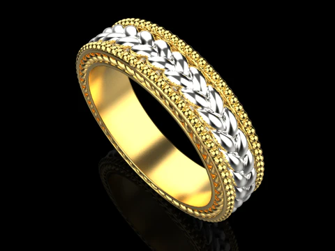Wedding braid ring model 653 3D Print Model