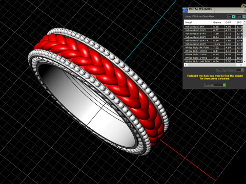 Wedding braid ring model 653 3D Print Model